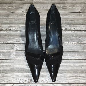 Stuart Wetizman Black Kitty Heels